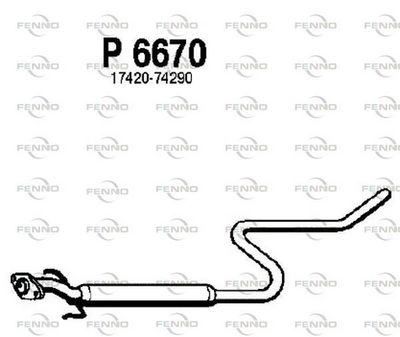 P6670 FENNO Средний глушитель выхлопных газов