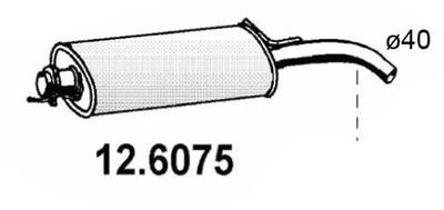 126075 ASSO Средний глушитель выхлопных газов