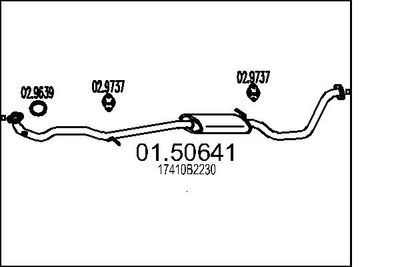 0150641 MTS Средний глушитель выхлопных газов