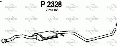 P2328 FENNO Средний глушитель выхлопных газов