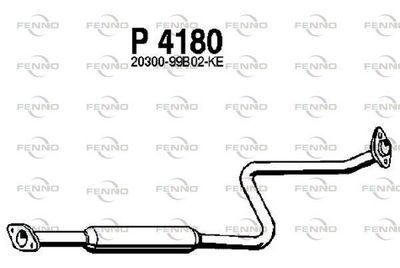 P4180 FENNO Средний глушитель выхлопных газов