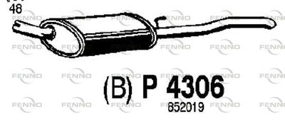 P4306 FENNO Глушитель выхлопных газов конечный