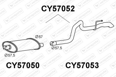 CY57052 VENEPORTE Глушитель выхлопных газов конечный