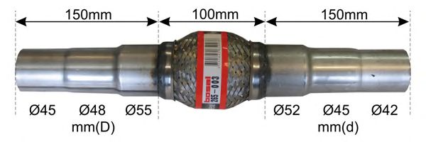 Гофрированная труба выхлопной системы  Bosal                265-003
