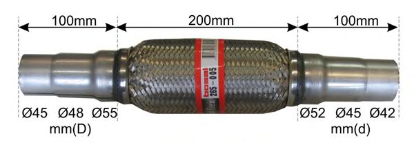 Гофрированная труба выхлопной системы Bosal                265-005