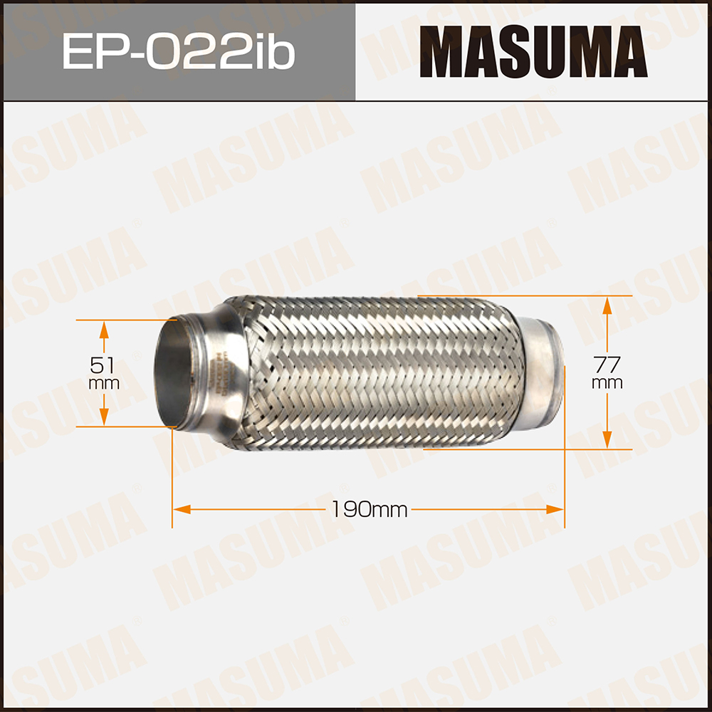 Гофра глушителя 51x190 усиленная Masuma                EP-022IB