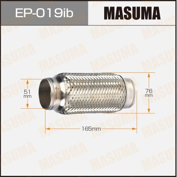 Гофра глушителя 51x165 усиленная Masuma                EP-019IB