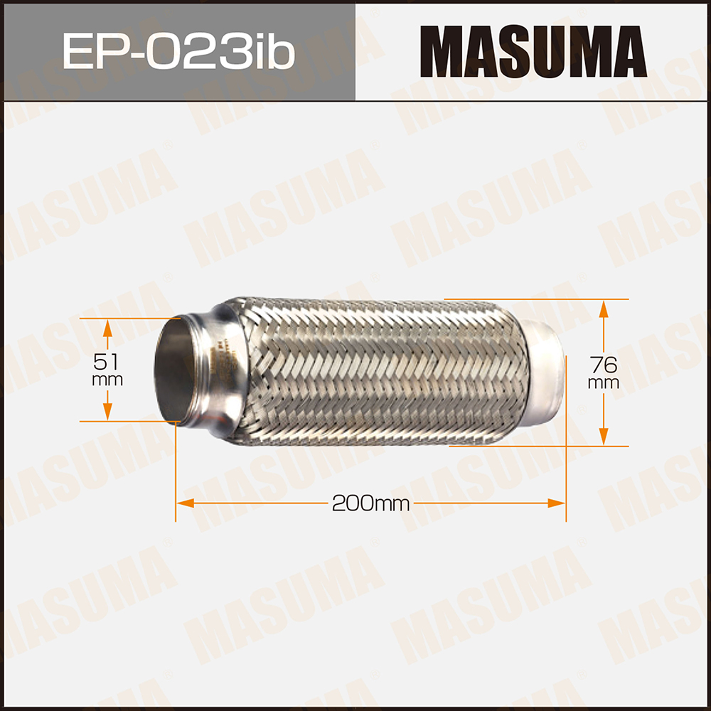 Гофра глушителя 51x200 усиленная Masuma                EP-023IB