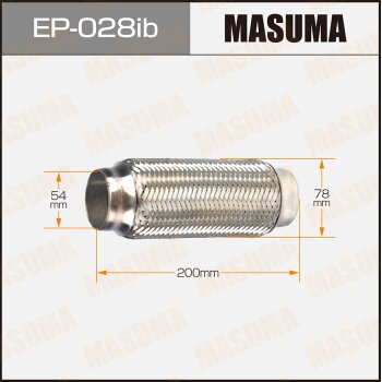 Гофра глушителя 54x200 усиленная Masuma                EP-028IB