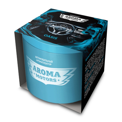 Ароматизатор гелевый «Aroma Motors» OASIS в картонной упаковке (круглый) 100мл (12штуп)