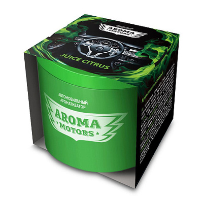 Ароматизатор гелевый «Aroma Motors» JUICE CITRUS в картонной упаковке (круглый) 100мл (12штуп)
