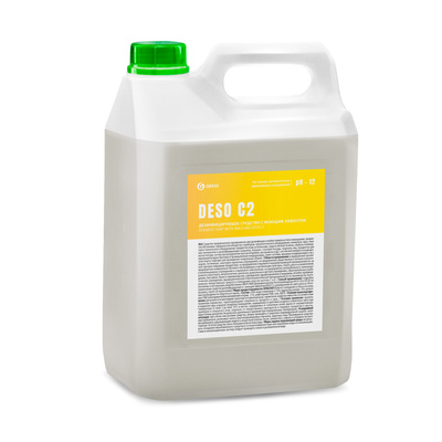 DESO C2 Дезинфицирующее средство с моющим эффектом на основе ЧАС, pH 12 (канистра 5 л) (4штуп)