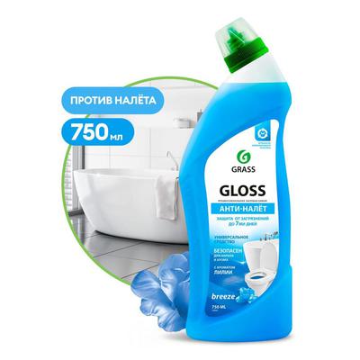 Чистящий гель для ванны и туалета "Gloss  breeze" (флакон 750 мл) (12штуп)