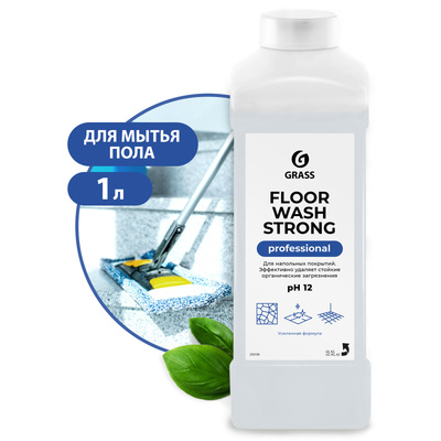 Средство для мытья пола Floor Wash Strong (щелочное) 1л (12штуп)