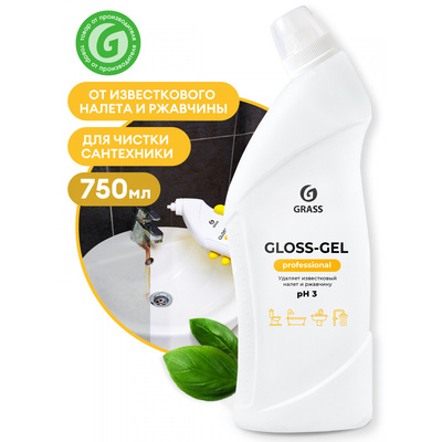 Чистящее средство для сан.узлов "Gloss-Gel" Professional, 750 мл (12штуп)
