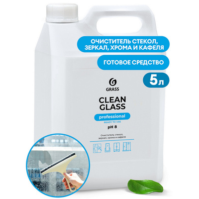 Средство для очистки стекол и зеркал "Clean glass Professional" (канистра 5 кг) (4штуп)