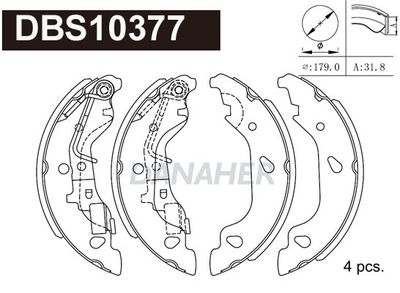 DBS10377 DANAHER Комплект тормозных колодок