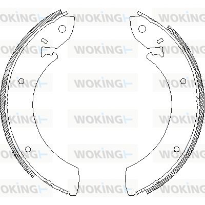 Z424500 WOKING Комплект тормозных колодок