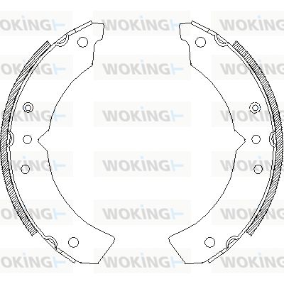 Z462200 WOKING Комплект тормозных колодок