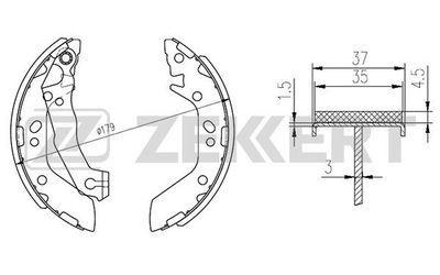 BK4219 ZEKKERT Комплект тормозных колодок