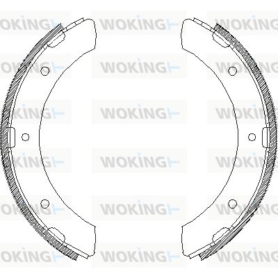 Z430900 WOKING Комплект тормозных колодок