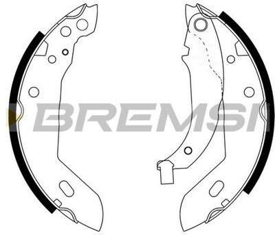 GF0381 BREMSI Комплект тормозных колодок