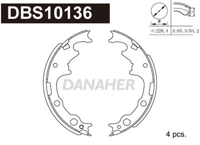 DBS10136 DANAHER Комплект тормозных колодок