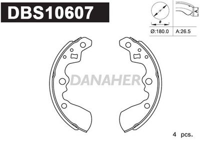 DBS10607 DANAHER Комплект тормозных колодок