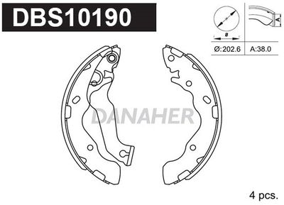 DBS10190 DANAHER Комплект тормозных колодок