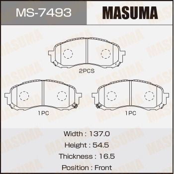 MS7493 MASUMA Комплект тормозных колодок