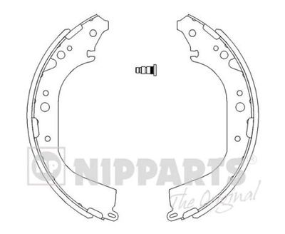 J3502039 NIPPARTS Комплект тормозных колодок