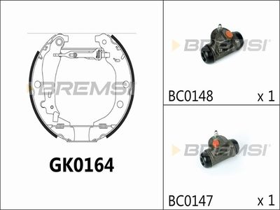 GK0164 BREMSI Комплект тормозных колодок