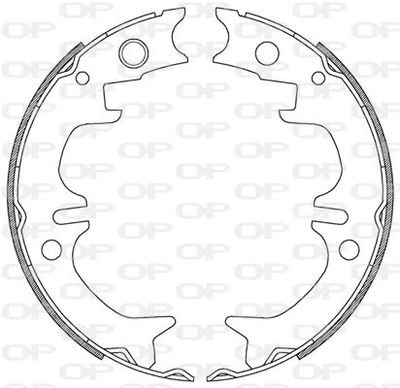 BSA220800 OPEN PARTS Комплект тормозных колодок