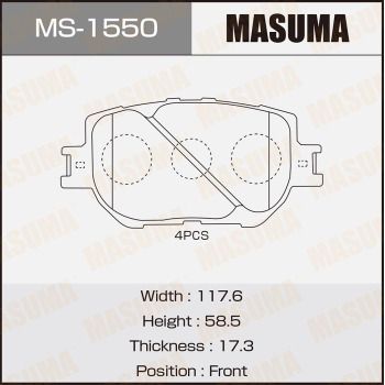 MS1550 MASUMA Комплект тормозных колодок