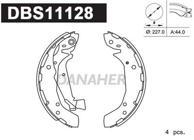 DBS11128 DANAHER Комплект тормозных колодок