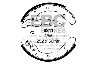 6311 EBC Brakes Комплект тормозных колодок