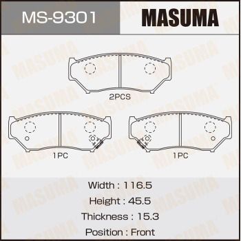 MS9301 MASUMA Комплект тормозных колодок