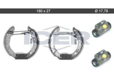 79KT0076C ICER Комплект тормозных колодок
