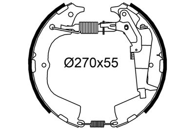 554944 VALEO Комплект тормозных колодок