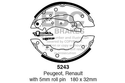 5243 EBC Brakes Комплект тормозных колодок