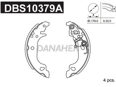 DBS10379A DANAHER Комплект тормозных колодок