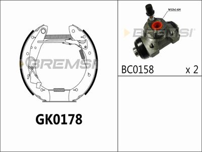 GK0178 BREMSI Комплект тормозных колодок