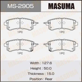 MS2905 MASUMA Комплект тормозных колодок