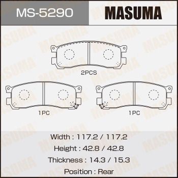 MS5290 MASUMA Комплект тормозных колодок