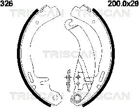 810024326 TRISCAN Комплект тормозных колодок
