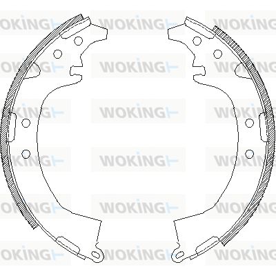 Z438700 WOKING Комплект тормозных колодок