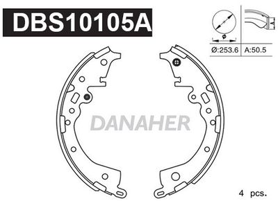 DBS10105A DANAHER Комплект тормозных колодок