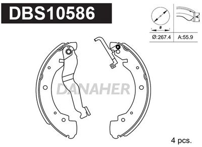 DBS10586 DANAHER Комплект тормозных колодок