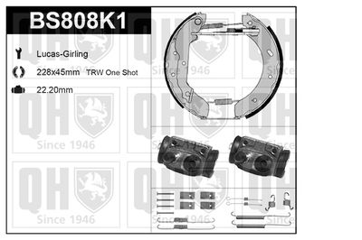 BS808K1 QUINTON HAZELL Комплект тормозных колодок