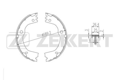 BK4012 ZEKKERT Комплект тормозных колодок